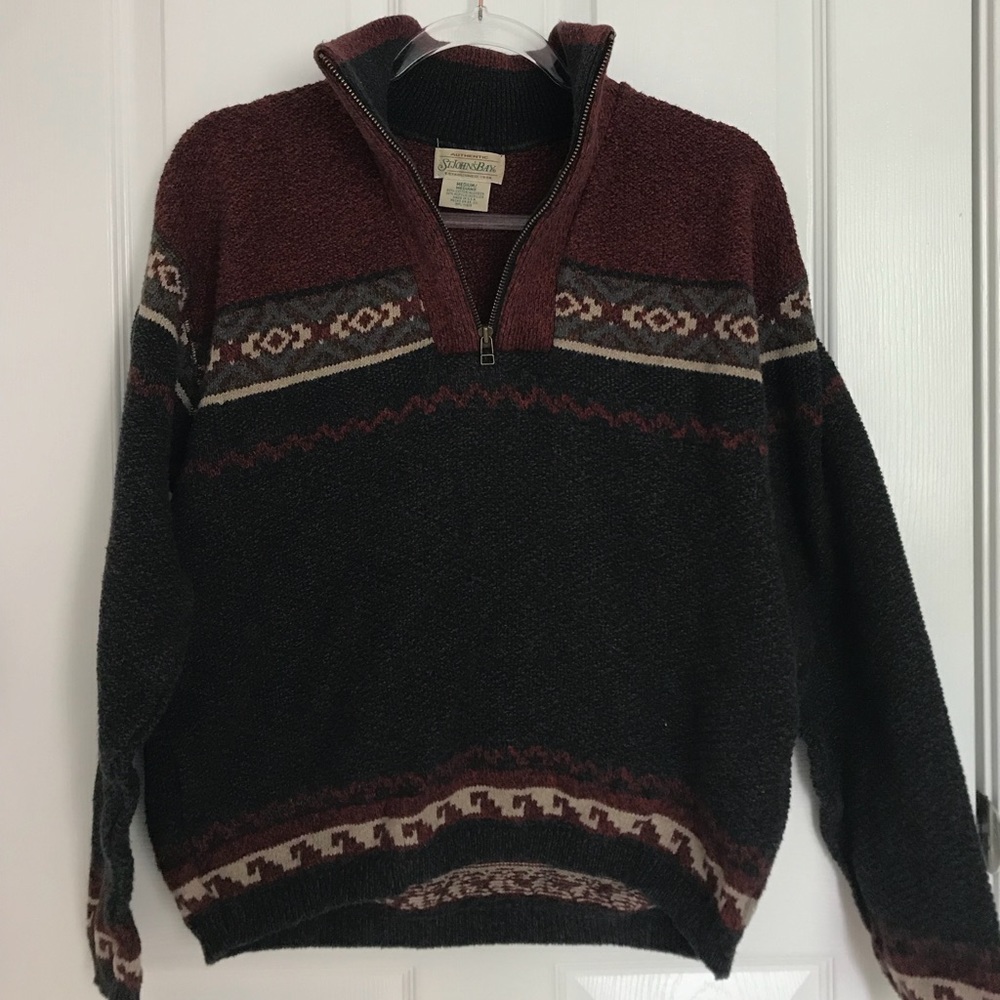 Knitted patterned sweater